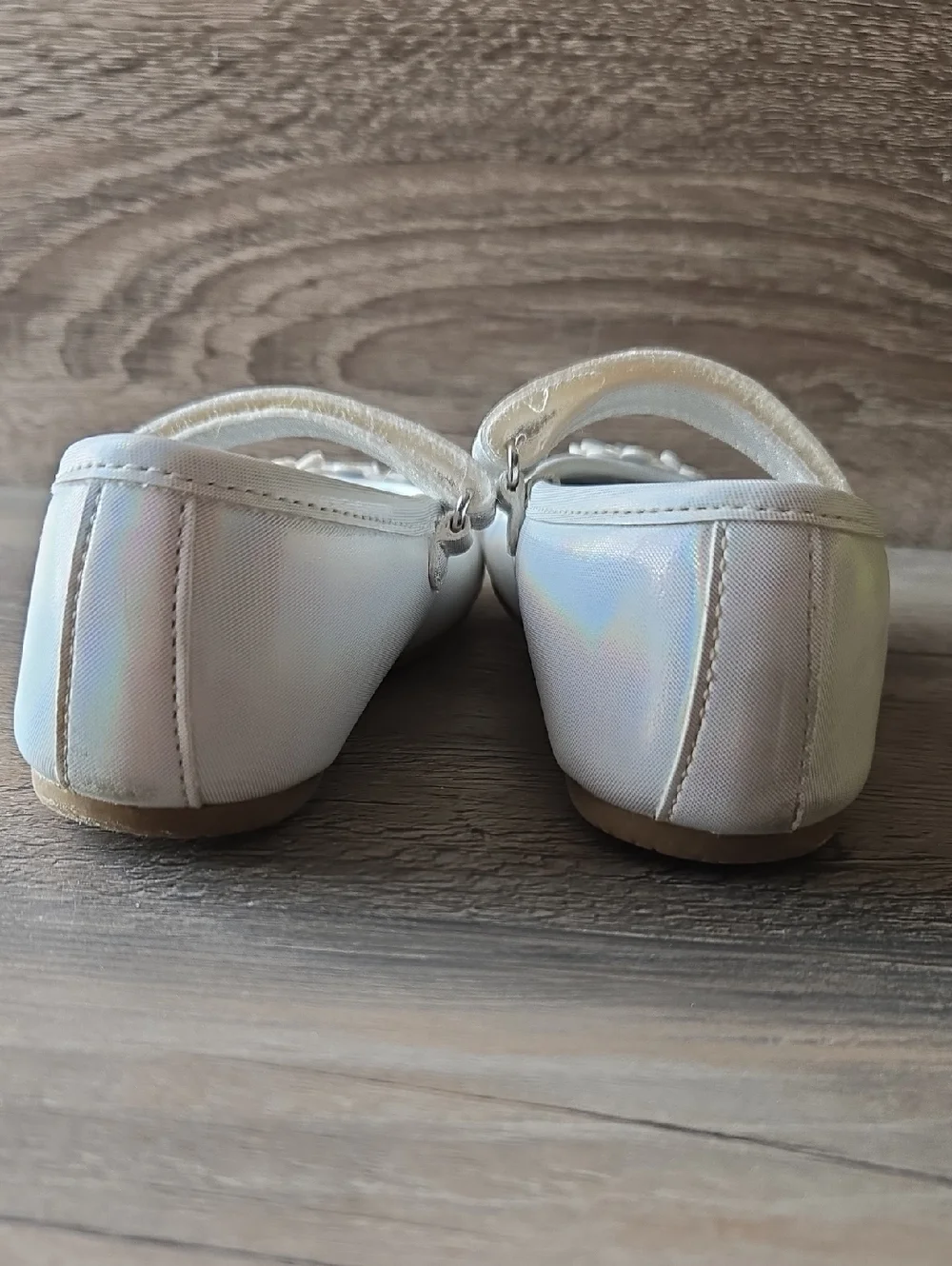 Rachel Shoes White Sparkle Floral Mary Jane For Girl's Size 8